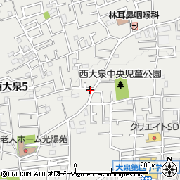 東京都練馬区西大泉5丁目15-18周辺の地図