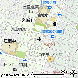 東京都足立区宮城1丁目13-14周辺の地図