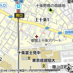〒114-0034 東京都北区上十条の地図