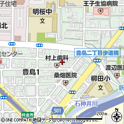 朝日新聞　王子専売所周辺の地図