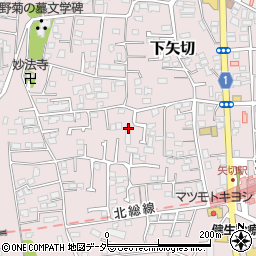 千葉県松戸市下矢切周辺の地図