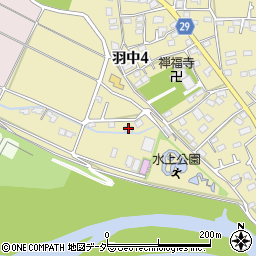 羽村市田ノ上会館周辺の地図