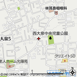 東京都練馬区西大泉5丁目12-23周辺の地図