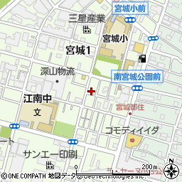 東京都足立区宮城1丁目13-4周辺の地図