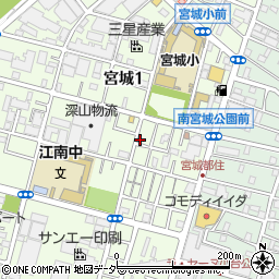 東京都足立区宮城1丁目13-5周辺の地図