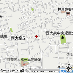 東京都練馬区西大泉5丁目13-7周辺の地図