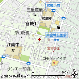 東京都足立区宮城1丁目13周辺の地図