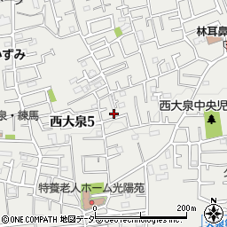 東京都練馬区西大泉5丁目13-9周辺の地図