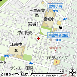 東京都足立区宮城1丁目13-6周辺の地図
