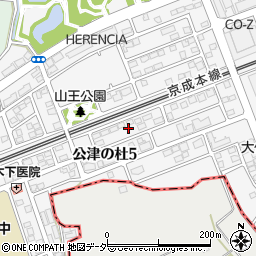 千葉県成田市公津の杜5丁目10周辺の地図