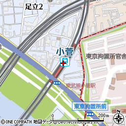 小菅駅周辺の地図