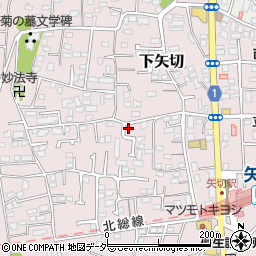 千葉県松戸市下矢切185周辺の地図