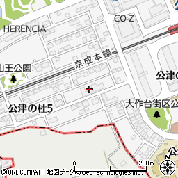 千葉県成田市公津の杜5丁目12周辺の地図