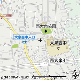 東京都練馬区西大泉3丁目18-22周辺の地図