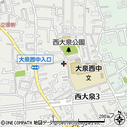 東京都練馬区西大泉3丁目18-25周辺の地図