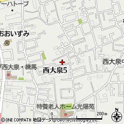 東京都練馬区西大泉5丁目24-3周辺の地図