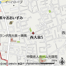東京都練馬区西大泉5丁目25-9周辺の地図