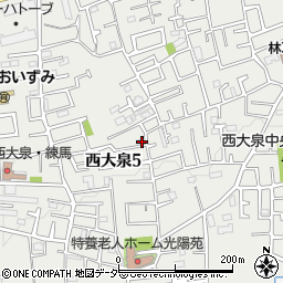 東京都練馬区西大泉5丁目24-1周辺の地図