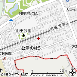 千葉県成田市公津の杜5丁目10-7周辺の地図