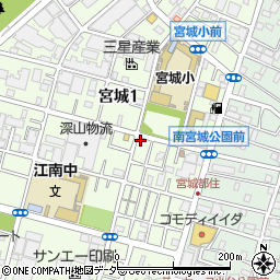東京都足立区宮城1丁目13-7周辺の地図