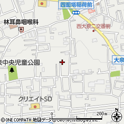 東京都練馬区西大泉2丁目周辺の地図