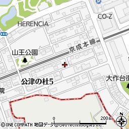 千葉県成田市公津の杜5丁目10-13周辺の地図