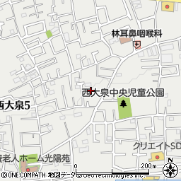 東京都練馬区西大泉5丁目12-5周辺の地図