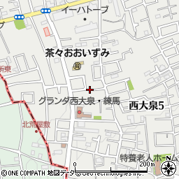 東京都練馬区西大泉5丁目30-8周辺の地図