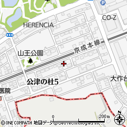 千葉県成田市公津の杜5丁目10-12周辺の地図