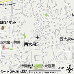 東京都練馬区西大泉5丁目24周辺の地図