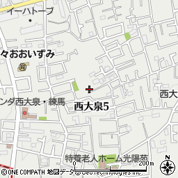 東京都練馬区西大泉5丁目25-6周辺の地図