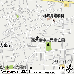 東京都練馬区西大泉5丁目12周辺の地図