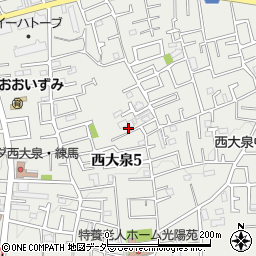 東京都練馬区西大泉5丁目25-4周辺の地図