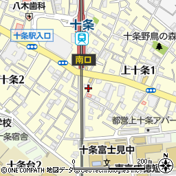 東京都北区上十条1丁目10周辺の地図