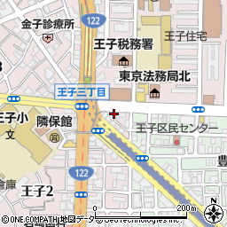 東京都北区王子2丁目22周辺の地図