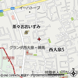 東京都練馬区西大泉5丁目25-18周辺の地図