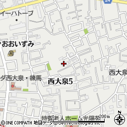 東京都練馬区西大泉5丁目25-50周辺の地図