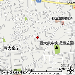 東京都練馬区西大泉5丁目13-25周辺の地図
