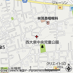 東京都練馬区西大泉5丁目12-17周辺の地図