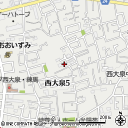 東京都練馬区西大泉5丁目25-3周辺の地図