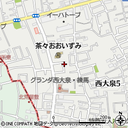 東京都練馬区西大泉5丁目30周辺の地図