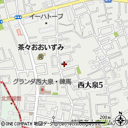 東京都練馬区西大泉5丁目25-20周辺の地図