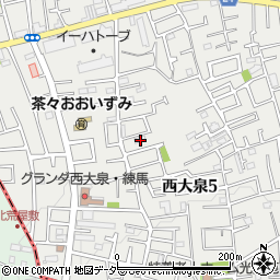 東京都練馬区西大泉5丁目25-21周辺の地図