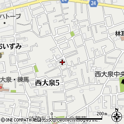 東京都練馬区西大泉5丁目25-1周辺の地図