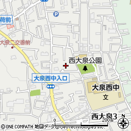 東京都練馬区西大泉3丁目20周辺の地図