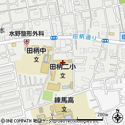 練馬区立田柄第二小学校周辺の地図