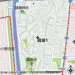 コムシス綾瀬寮周辺の地図