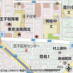 王子東児童館周辺の地図