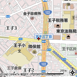 東京都北区王子3丁目12-3周辺の地図