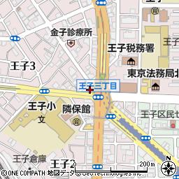 東京都北区王子3丁目12-6周辺の地図
